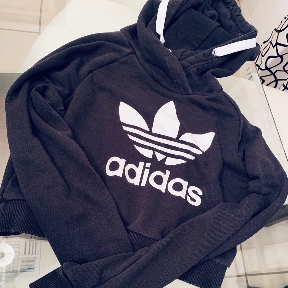 Adidas crop top hoodie